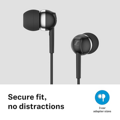 Sennheiser CX 80S หูฟังสเตอริโอแบบมีสาย 3.5 มม. ระบบตัดเสียงรบกวน หูฟังสำหรับกีฬา
