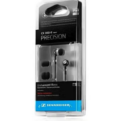 Sennheiser CX 300-Ⅱ PRECISION ระบบเสียงเบสที่เพิ่มขึ้น การป้องกันเสียงรบกวน (Black)